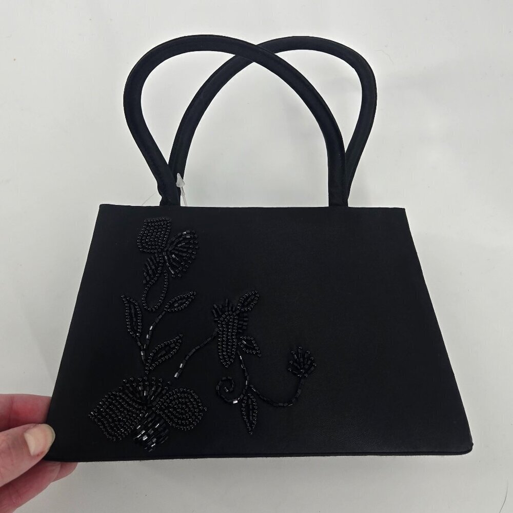 NWT Formal Clutch with Beaded Design - Black